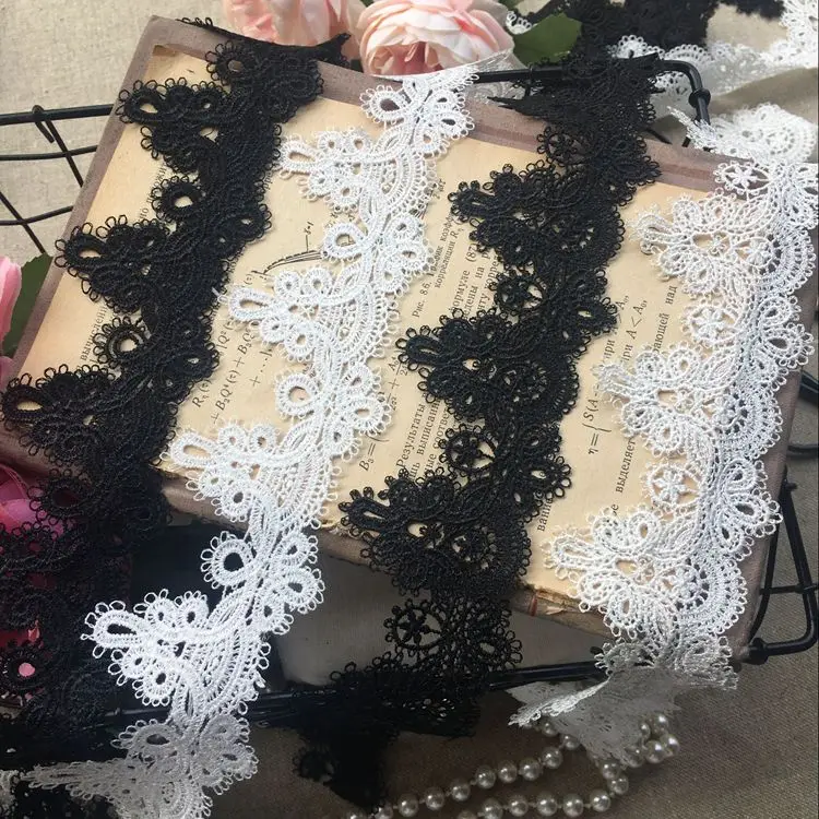 3 м/лот 5 см в ширину хорошее качество водорастворимый полиэстер Кружева отделка