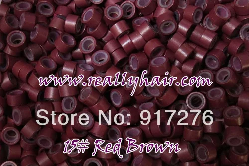 1000 шт./бутылка силиконовые кольца для наращивания волос с бусинами 5 #