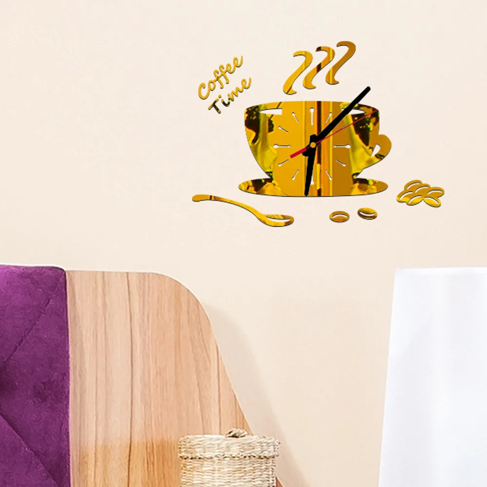 Самодельная Наклейка на стену в форме кофе 2019 современная модная