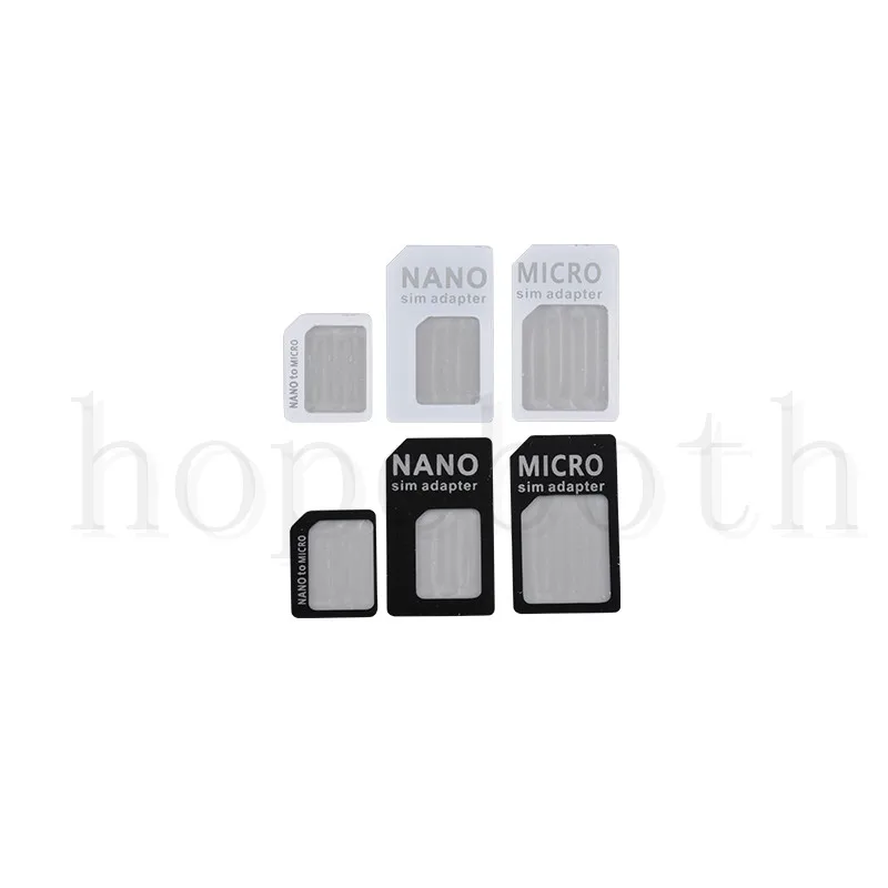 Фото Hopetoth 500 компл./лот Noosy Nano SIM-адаптер 4 в 1 Micro SIM-адаптер с ключом для извлечения Розничная упаковка для iPhone 5 6 7 8 №5