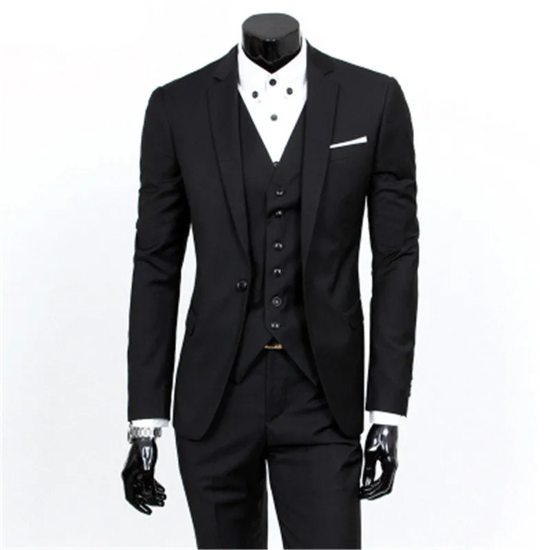 Мужской костюм тройка облегающий деловой для свадьбы 2018|business suit|suits businessthree-piece suit