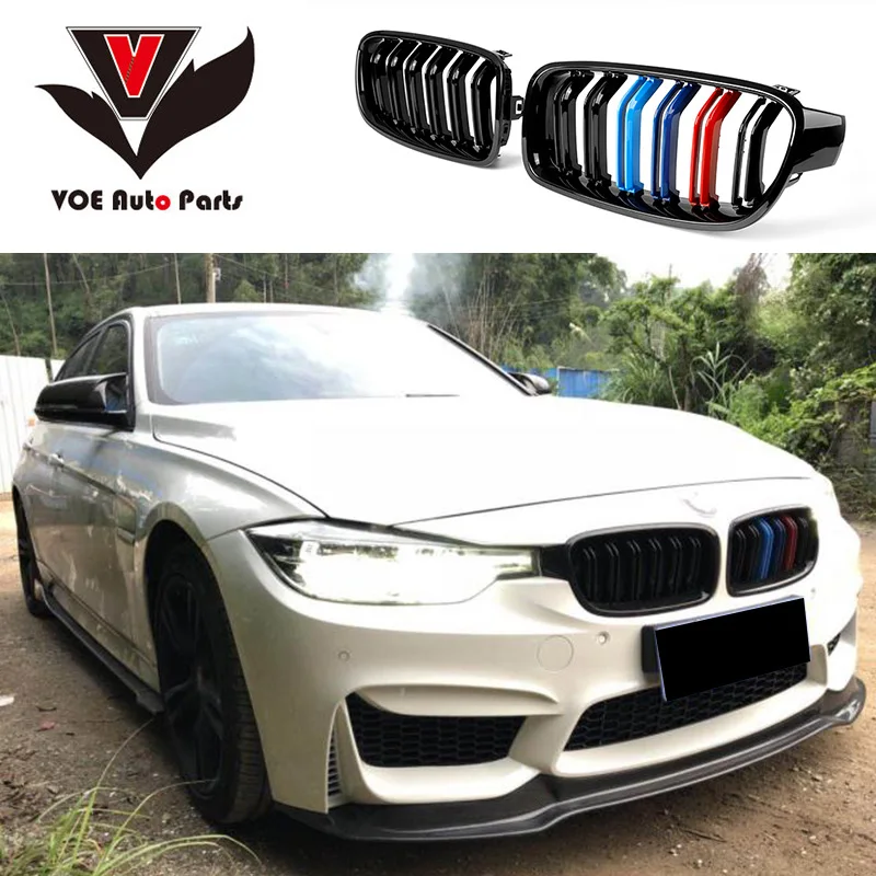 F30 F31 ABS глянцевый 3 цветный M look автомобильный Стайлинг передний бампер гоночный