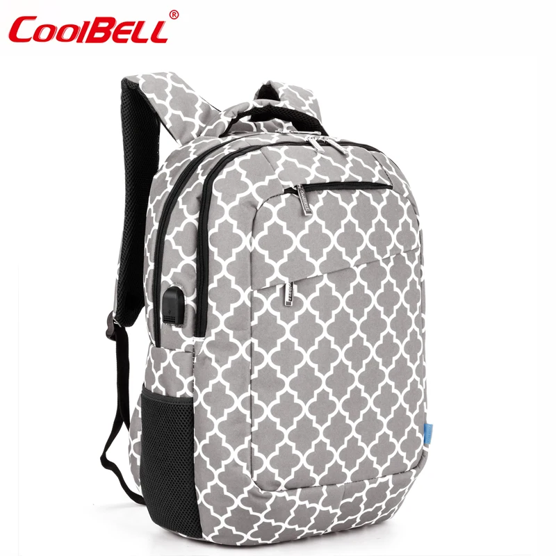 CoolBeLL модный рюкзак для ноутбука 17 3 дюймов водостойкий ноутбук с usb зарядным