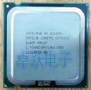 Lntel QX6800 qx6800 Процессор четырехъядерный(2,93 ГГц/L2 = 8 м/130 Вт) разъем LGA 775 настольный процессор