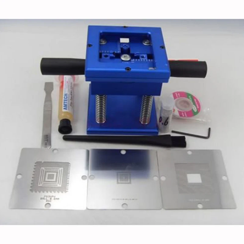 GPU Процессор реболлинг трафарет паяльная станция + 3 шт. трафареты шарики припоя