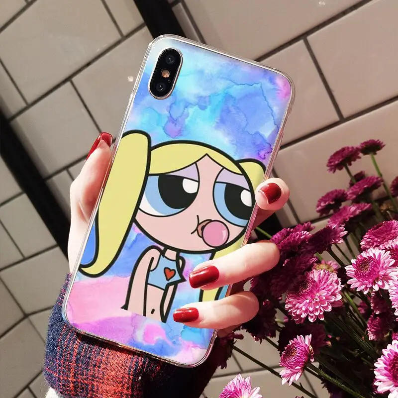 Yinuoda супер милый Powerpuff Girls Мягкий силиконовый чехол для телефона для Apple iPhone 8 7 6 6S Plus X XS MAX 5 5S SE XR мобильных телефонов - Цвет: A8