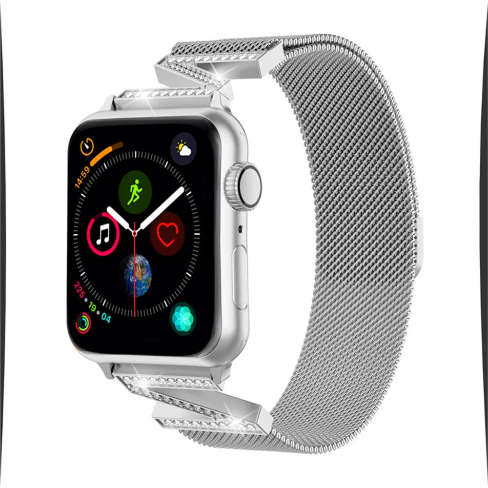 Браслет Миланская петля для Apple Watch 4 Z 40 мм 44 Наручные часы