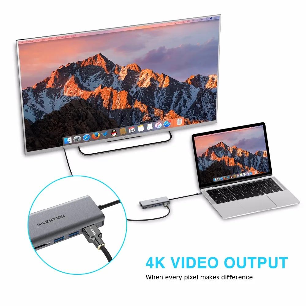 Lention USB C хаб все в одном 4 К 30 HzHDMI Card Reader RJ45 PD 3 0 Multi Порты и разъёмы сплиттер для MacBook