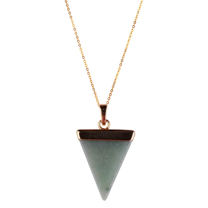 Drop shipping Women Natural Stone Pendant Necklaces Pink Black Collars Crystal Collier femme | Украшения и аксессуары
