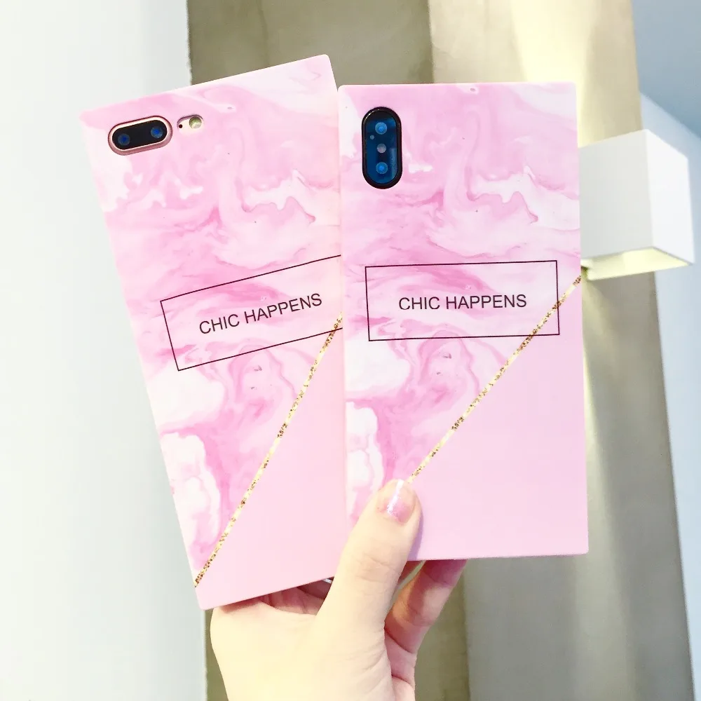 ORYKSZ Мрамор чехол для телефона iPhone 7 8 Plus Rainbow узор Чехлы X 6 S плюс мягкая силиконовая