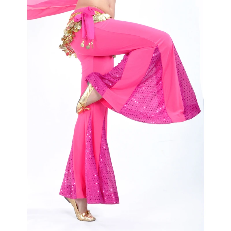 Костюм для танца живота длинные брюки годе с блестками тренировочная