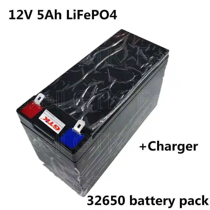 Перезаряжаемые 12 V 5Ah 6Ah LiFePO4 батарейный блок 32650 для Светодиодный свет резервного