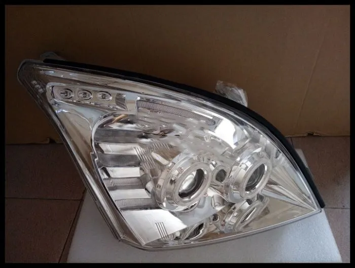 RQXR фара в сборе с ангельским глазом для Toyota land cruiser prado 4000 2700 RZJ120 2003 2009|Фара авто