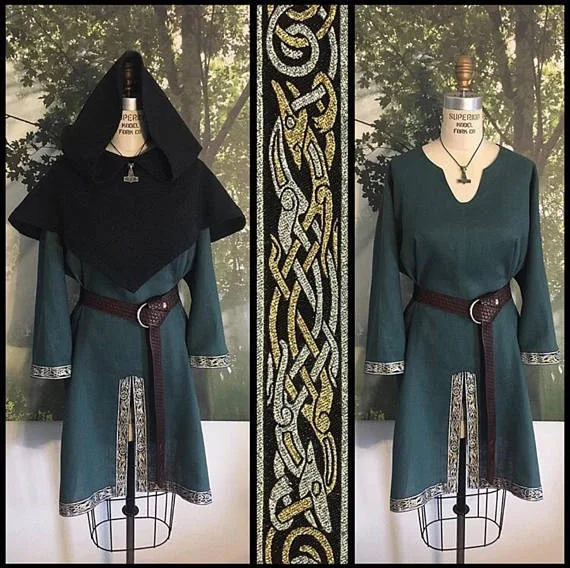 Взрослая Мужская средневековая туника рубашка костюм в стиле викинга пирата