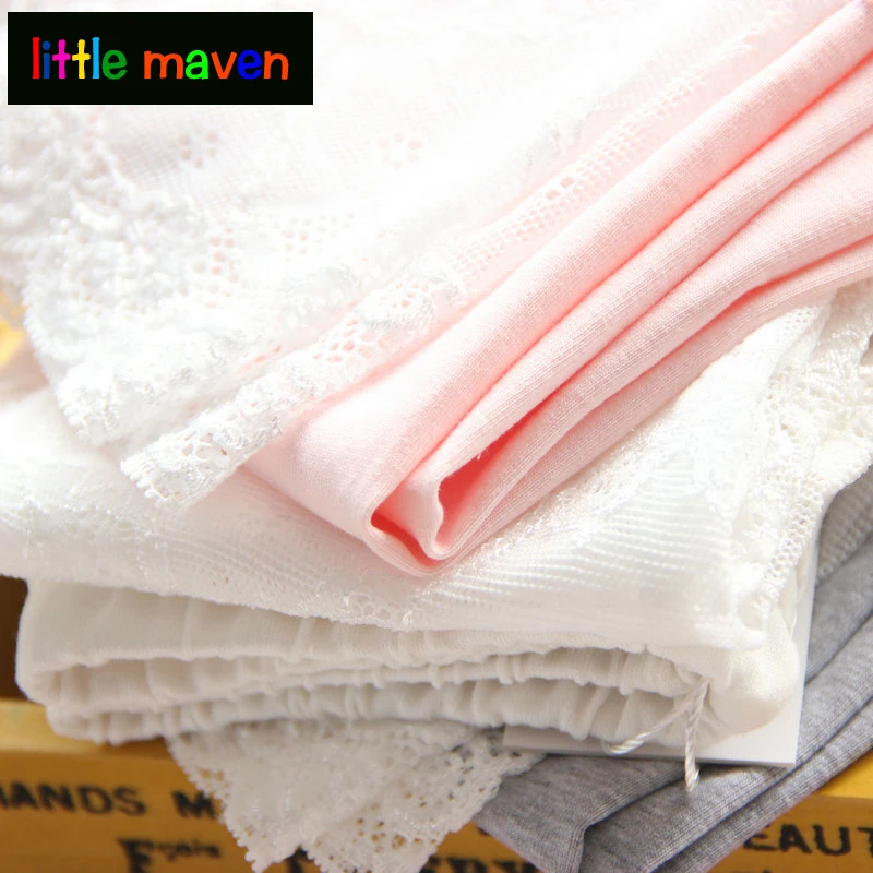 

Стильные Детские леггинсы для девочек 2018 летние хлопковые штаны для малышей кружевные лоскутные Стрейчевые леггинсы детские леггинсы для ...