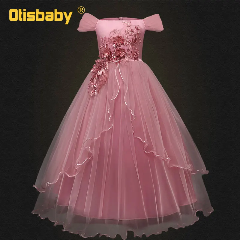 Детские Платья с цветочным рисунком для выпускного вечера свадьбы Вечерние