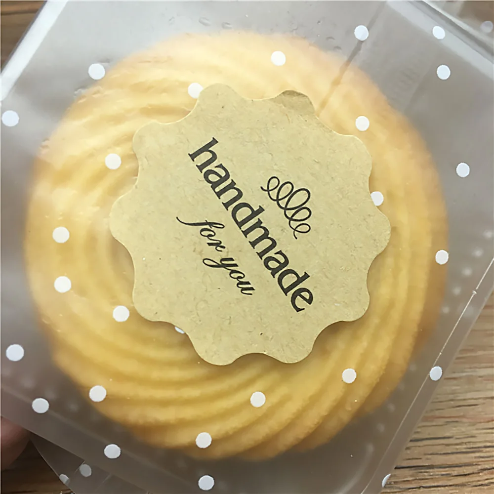 120 шт. волнистые бирки ручной работы из крафтовой бумаги для еды этикетпосылка