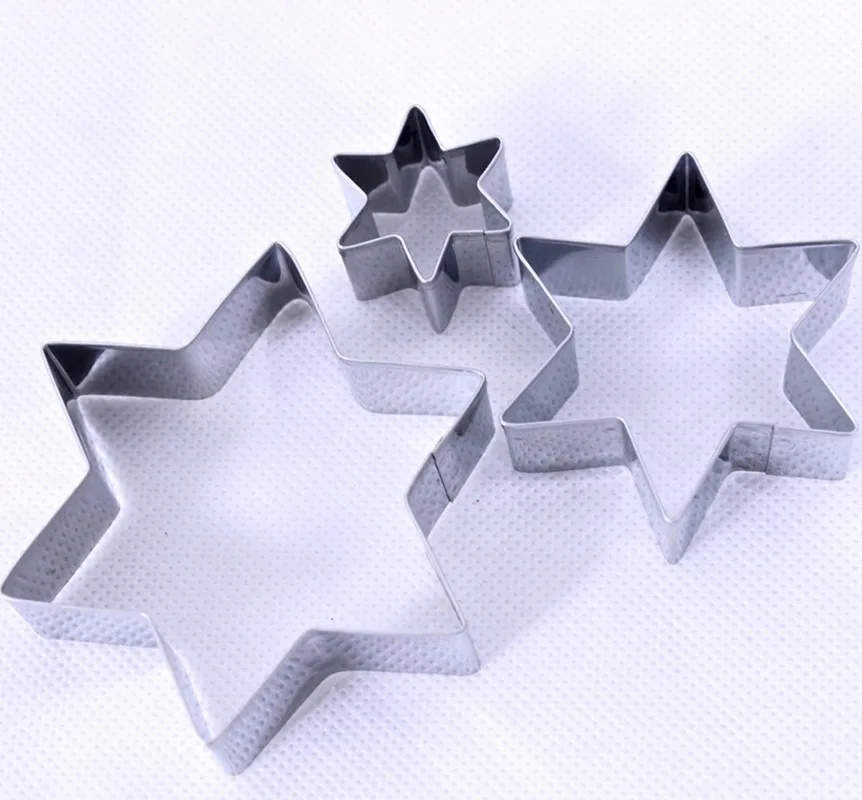 3 шт./лот новый шестиконечный резак для печенья в форме звезды украшения тортов