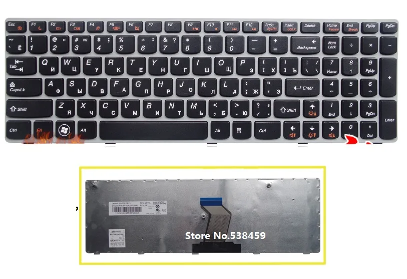 

SSEA новый ноутбук Русская клавиатура RU для Lenovo Ideapad Z560 Z560A Z560G Z565 G570 G570AH G570G G575 G575AC G575AL G575GL