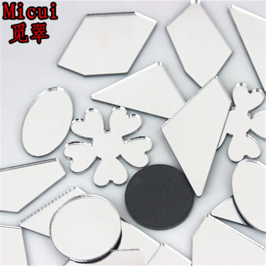 Micui 30 шт. смешанные формы размер кристалл зеркало горячей фиксации акриловые