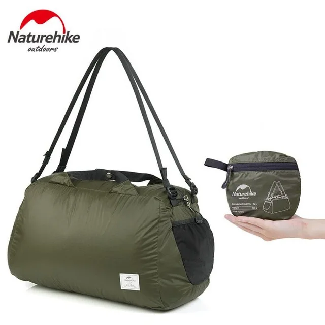 Army Green Naturehike Складная 20D Силиконовая Водонепроницаемая сумка, дорожные сумки для кемпинга, унисекс, Ультралегкая сумка на плечо 32L, уличный туристический рюкзак - Цвет: Army Green