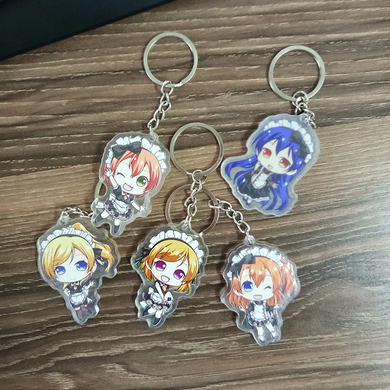 9 шт./компл. Новый Lovelive Maki Nishikino Minami koдори брелок для ключей|keychain keyring|love keyringkeyring