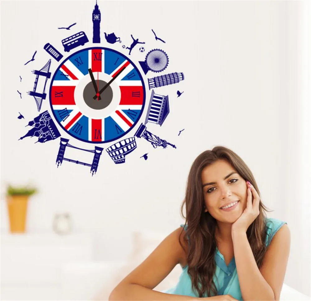Оригинальные настенные часы мультфильм дизайн бесшумные Детская гостиная