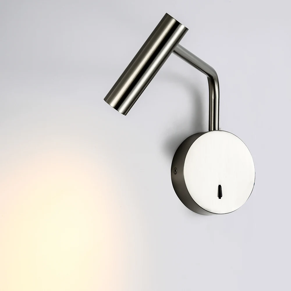 Modern Decor Bedroom Wall Lamp Arm Swivel With Switch LED 3W Reading Light Night For Bedside Indoor Home Interior Lighting | Освещение