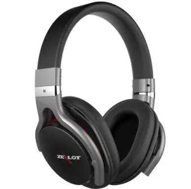Черный Zealot B5 Bluetooth наушники стерео бас беспроводные наушники Bluetooth гарнитура с микропоном поддержка TF слот для карт, черный, красный - Цвет: Черный