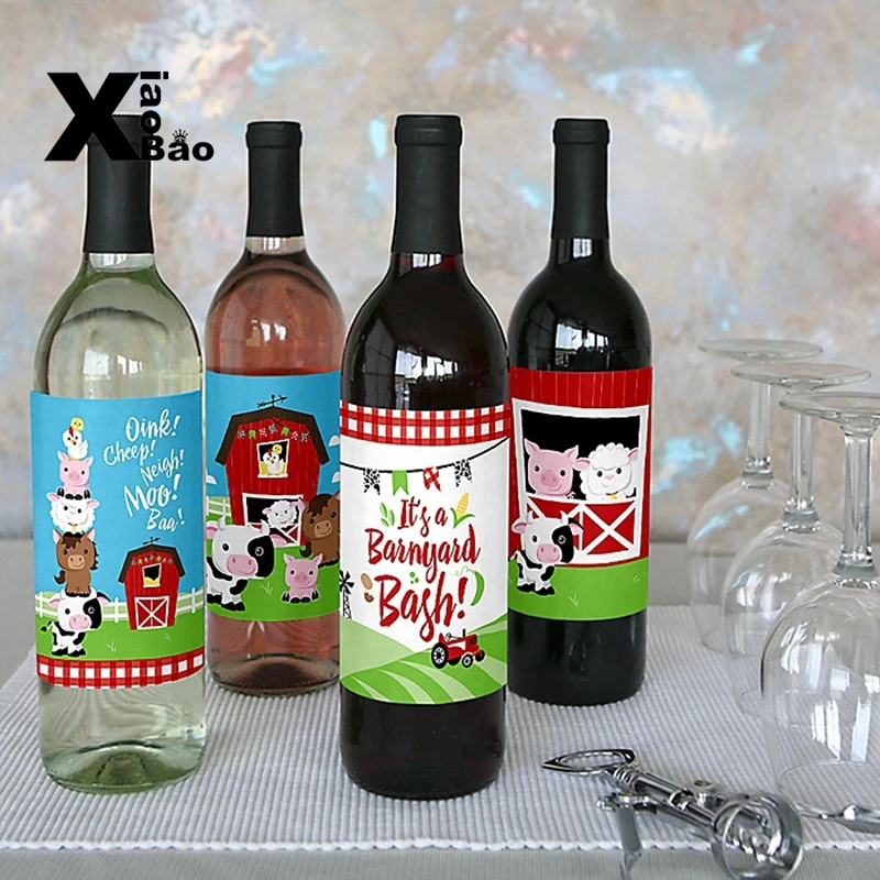 6 шт. праздничные украшения для женщин и мужчин на день рождения с животными ферме