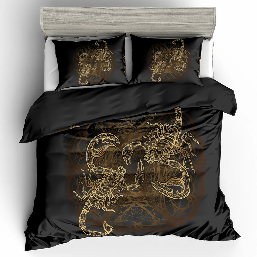 Комплект постельного белья из двух предметов: ЗОЛОТОЙ СКОРПИОН метеоритный