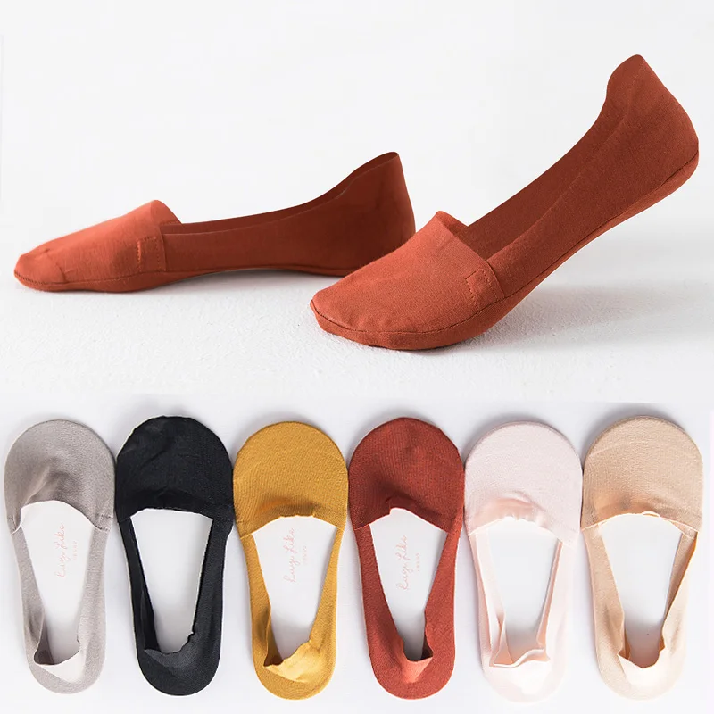 Хлопковые Модальные женские короткие невидимые низкие носки без - Цена: 314.24