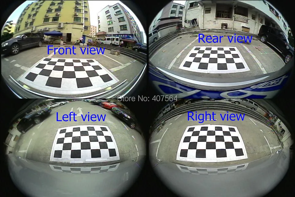 Автомобильная система видеонаблюдения Weivision с панорамным обзором и углом обзора