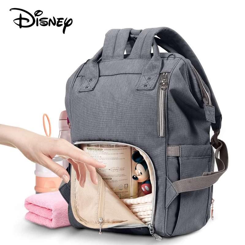 Disney Детская сумка для подгузников подгузник usb Отопление коляска сумки уход за ребенком мумия рюкзак изоляционная Сумка Микки mochila bolsa