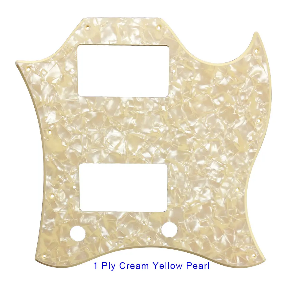 Pleroo гитарные Запчасти-для Gib standard SG Full Face Гитара Pickguard Route PAF Humbuckers Scratch Plate - Цвет: 2Ply Cream Pearl