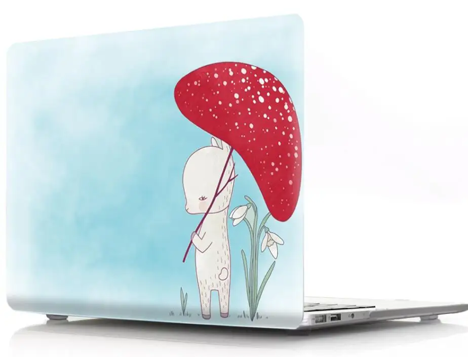 Жесткий чехол с милыми принтами животных для Apple Macbook Air Pro retina 11 12 13 15 защитный