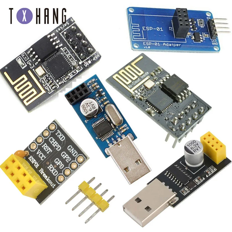 ESP01 программатор адаптер UART GPIO0 ESP-01 адаптер ESP8266 CH340G USB к ESP8266 Серийный беспроводной Wifi разработчик плата модуль