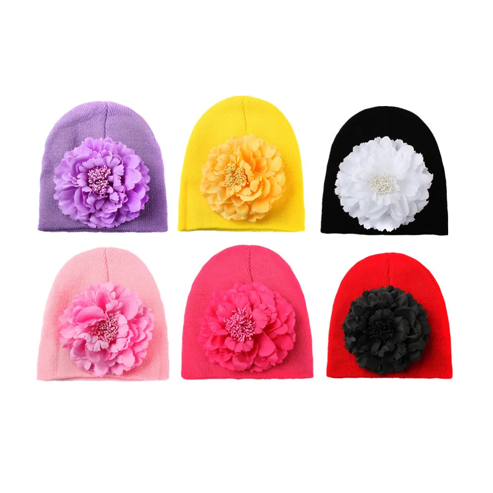 Большой цветок Вязание новорожденных Подставки для фотографий аксессуары носки