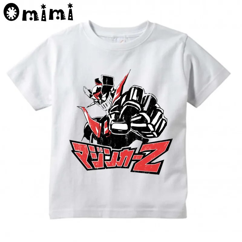 Детская японская комиксная футболка Mazinger Z с ретро дизайном отличные милые топы