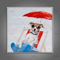 drop shipping 100 hand painted oil painting wall art canvas oil painting lovely dog animals painting home decoration no frame