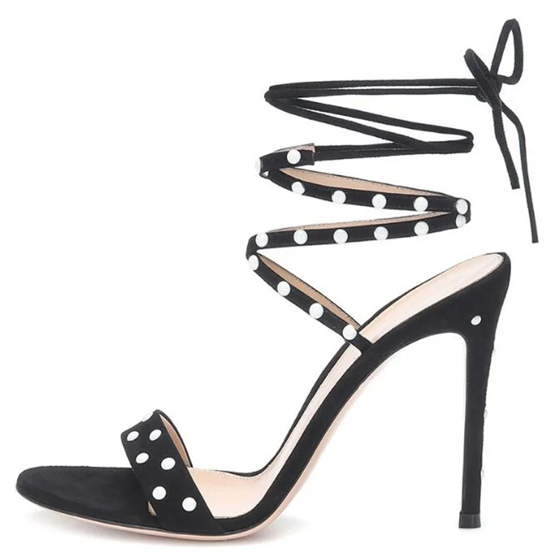 Murah Wanita Sepatu Mewah Bling Bling Berkilauan Mutiara Lace-Up Gladiator Sandal Berlian Imitasi Tinggi Tumit Sandal Pernikahan Gaun Sepatu