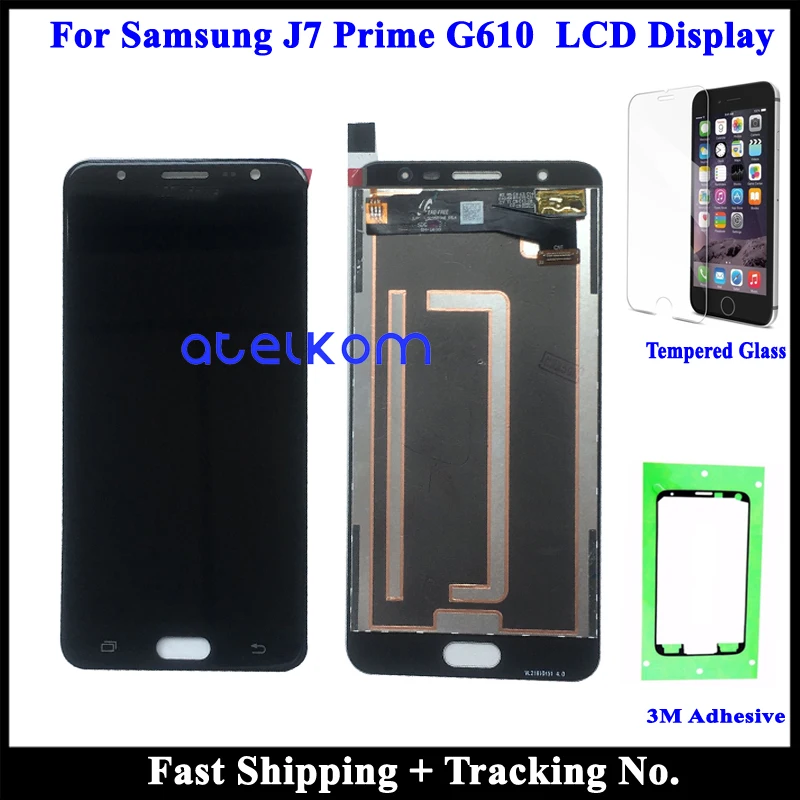 Регулируемый Оригинальный ЖК экран для SAMSUNG J7 Prime LCD G610F дисплей Samsung сенсорный