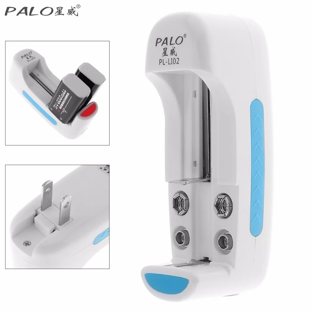 Смарт зарядное устройство PALO 3 7 V 4 2 с защитой от перегрузки по току для AA / AAA 9V 18650