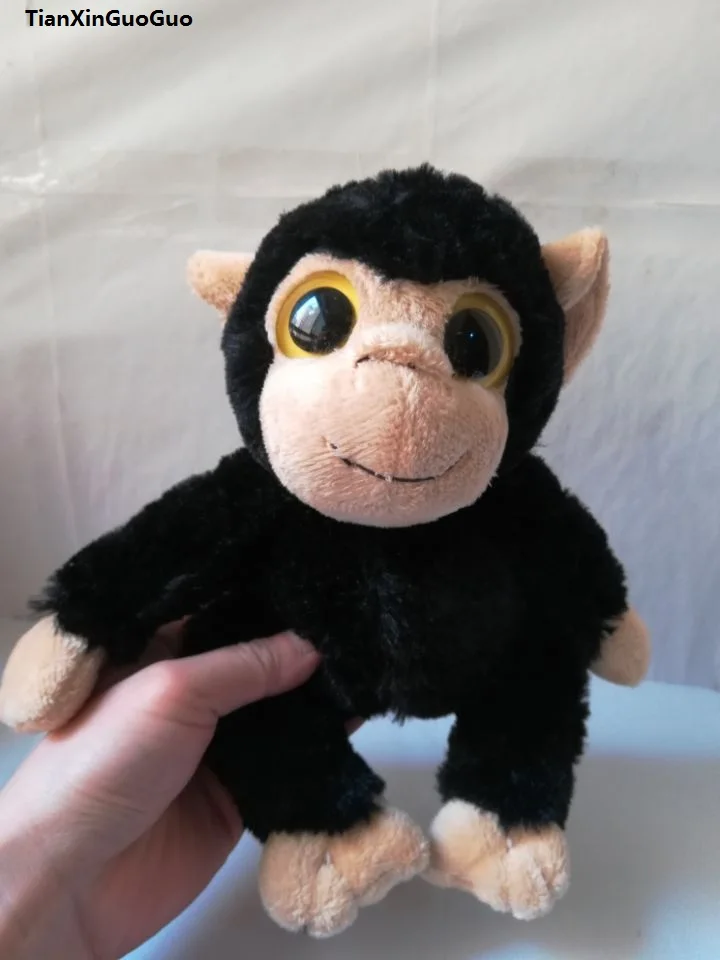 

new style about 25cm black monkey plush toy, cartoon monkey soft doll children's toy Christmas gift w0144