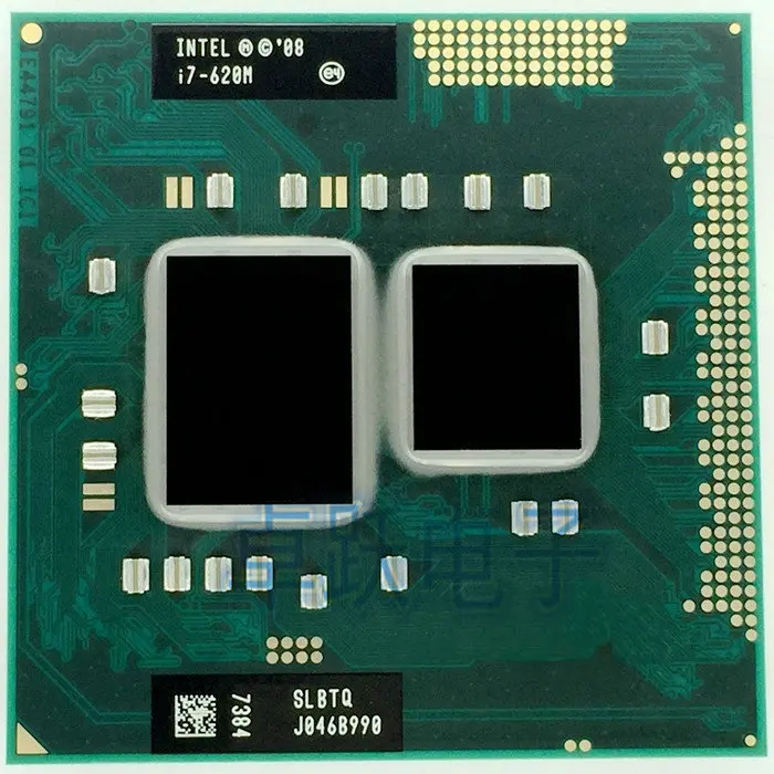 Процессор Intel Core I7 620m cpu 4 M/2,66 GHz/3333 MHz/двухъядерный процессор для ноутбука I7-620M, совместимый с HM57 HM55