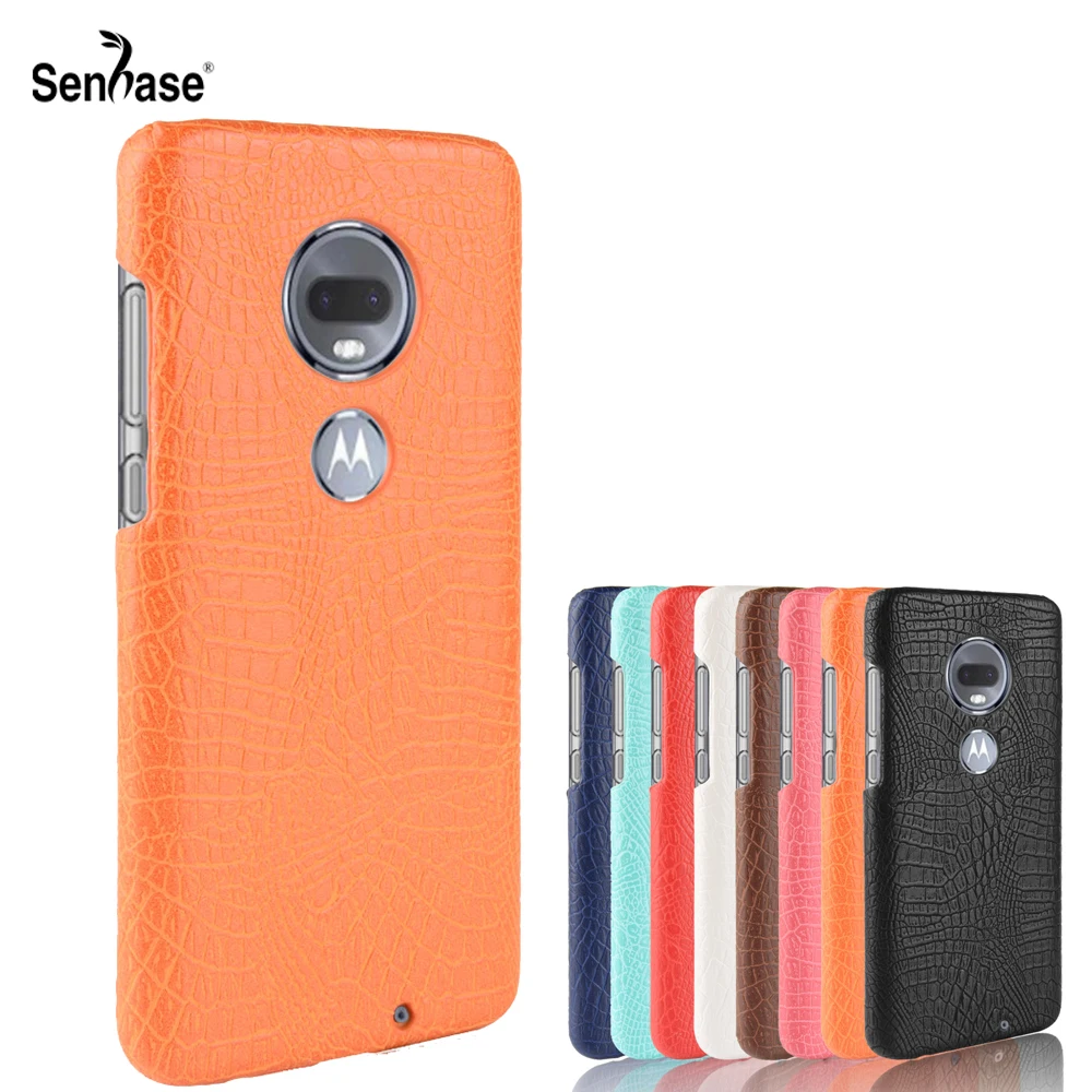 Ретро Чехол из искусственной кожи крокодила для Motorola Moto G7 G6 G5 G5S G4 E5 C Plus Z Z2 Z4 Play One