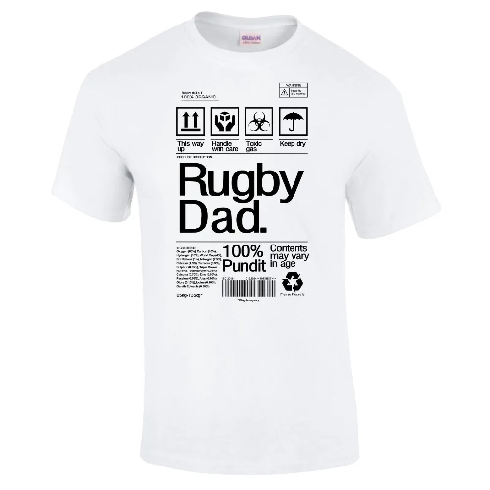 Стильные модные мужские повседневные футболки Rugbyer Dad продукция этикетка на День