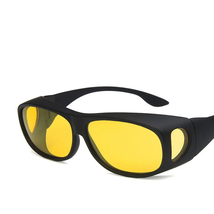 Matt Black Yellow Очки для рыбалки, PC TAC, поляризованные солнцезащитные очки OTG, негабаритные оттенки, близорукость, солнцезащитные очки для вождения - Цвет: Matt Black Yellow