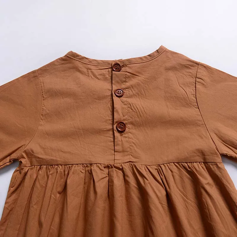 Платья для маленьких девочек новое летнее платье 1-6 лет однотонное