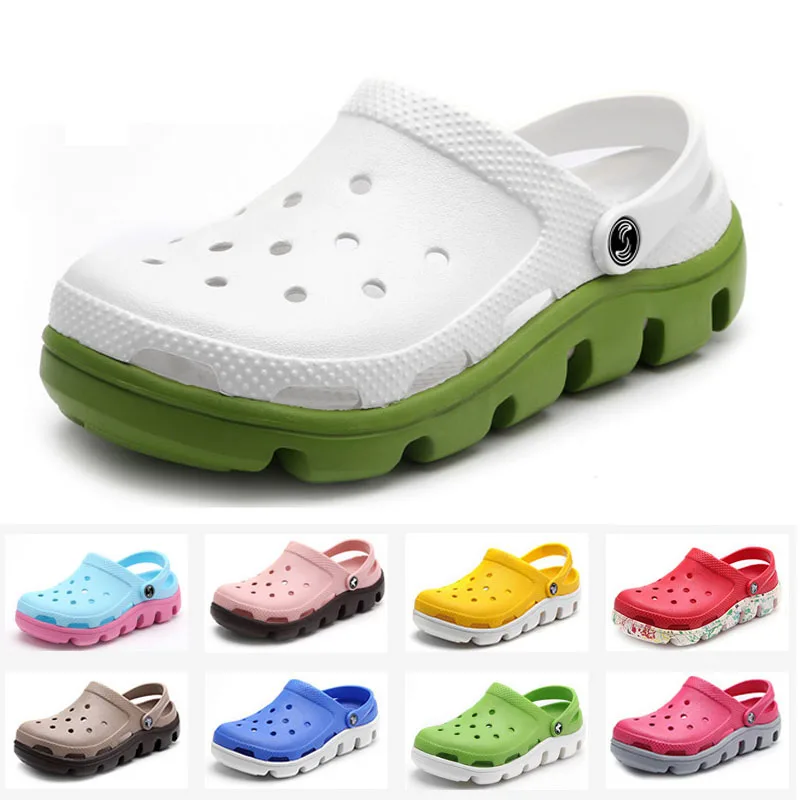 2020 New women sandals hole slippers couple sandals mules and clogs garden shoes for women breathable beach shoes 36-40 AF71